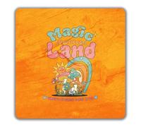 Shopagift Magic Mushroom Land Where Dreams Come True 2 Pack Coasters - 9cm x 9cm