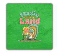 Shopagift Magic Mushroom Land Where Dreams Come True 2 Pack Coasters - 9cm x 9cm