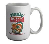 Shopagift Magic Mushroom Land Where Dreams Come True Mug White 15oz Large Ceramic Cup