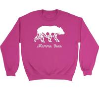 Shopagift Mamma Bear Sweatshirt Elegant Floral Print Unisex Jumper Pink
