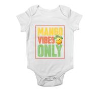 Shopagift Mango Vibes Only Baby Vest Exotic Tropical Fruit Bodysuit Boys Girls