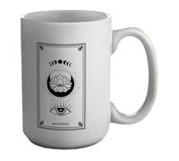 Shopagift Manifest Tarot Card Mug Lotus Flower Energy Spritual White 15oz Large Ceramic Cup