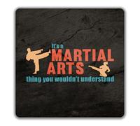 Shopagift Martial Arts Thing 2 Pack Coasters Karate Taekwondo Kung Fu - 9cm x 9cm