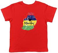 Shopagift Mauritius Island with Dodo Country Childrens Kids T-Shirt Gift Red