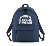 Shopagift Middle Child I'm The Reason we have Rules Backpack Rucksack 18 Litres Capacity - 42cm x 31cm x 21cm