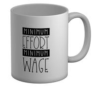 Shopagift Minimum Effort Minimum Wage Mug Work Harder Funny White 11oz Large Ceramic Cup