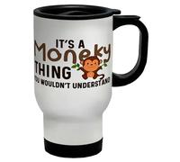Shopagift Monkey Thing Travel Mug Animal Forest Jungle Stainless Steel 14oz Cup
