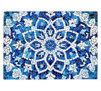 Shopagift Moroccon Mosaic Floral Tiles Glass Chopping Board Large Kitchen Worktop Saver 39cm x 28cm