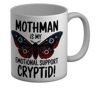 Shopagift Mothman is My Emotional Support Cryptid! Funny Mug White 11oz Large Ceramic Cup