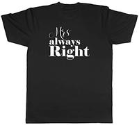 Shopagift Mrs Always Right Womens Ladies T-Shirt Black