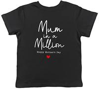 Shopagift Mum in A Million Happy Mother's Day Childrens Kids T-Shirt Black