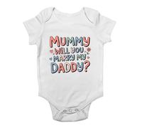 Shopagift Mummy Will You Marry My Daddy? Proposal Wedding Baby Vest Bodysuit Boys Girls