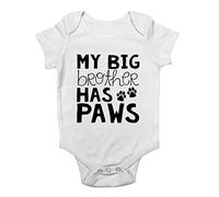 Shopagift My Big Brother has Paws Baby Vest Bodysuit White