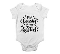 Shopagift My Cousin is My Bestie Baby Vest Bodysuit White