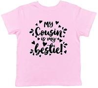 Shopagift My Cousin is My Bestie Childrens Kids T-Shirt Light Pink