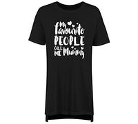 Shopagift My Favourite People Call Me Mummy Nightie Nightshirt Black