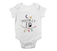 Shopagift My First Eid Bunting Baby Vest Bodysuit White