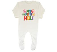 Shopagift My First Holi Handprint Hindu Celebration Baby Romper Boys Girls