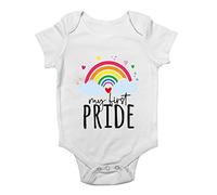 Shopagift My First Pride with Rainbow Clouds Baby Vest Bodysuit Gift