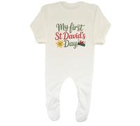 Shopagift My First St David's Day Welsh Dragon Flag Baby Romper Boys Girls