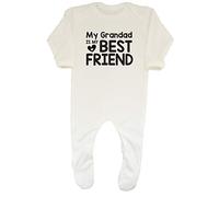 Shopagift My Grandad is My Best Friend Cute Baby Romper White