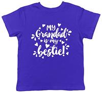 Shopagift My Grandad is My Bestie Childrens Kids T-Shirt Blue