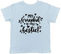 Shopagift My Grandad is My Bestie Childrens Kids T-Shirt Light Blue