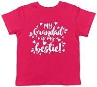Shopagift My Grandad is My Bestie Childrens Kids T-Shirt Pink
