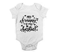 Shopagift My Granny is My Bestie Baby Vest Bodysuit White