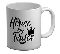 Shopagift My House My Rules White 11oz Large Mug Cup