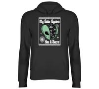 Shopagift My Solar System has a Secret Space Aliens Hoodie Unisex Hoody Hooded Top Black