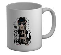 Shopagift My Spirit Animal is a Ferret Mug Funny White 11oz Large Ceramic Cup