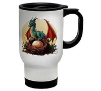 Shopagift Mythical Dragon Travel Mug Fantasy Mystical Nest Egg Gift Stainless Steel 14oz Cup