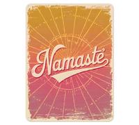 Shopagift Namaste Hello in Hindi India Metal Poster Wall Tin Sign Man Cave Shed Bar Bedroom Home Kitchen - A5