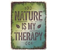 Shopagift Nature is my Therapy Metal Poster Wall Tin Sign Man Cave Shed Bar Bedroom Home Kitchen - A5