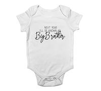 Shopagift Next Year I'll be Known as Big Brother Baby Vest Bodysuit White