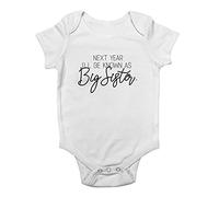 Shopagift Next Year I'll be known as Big Sister Baby Grow Vest Bodysuit