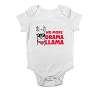 Shopagift No More Drama Llama Baby Vest Bodysuit White