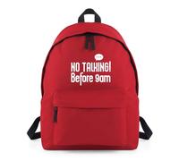 Shopagift No Talking Before 9am Silence Joke Backpack Rucksack 18 Litres Capacity - 42cm x 31cm x 21cm