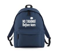 Shopagift No Talking Before 9am Silence Joke Backpack Rucksack 18 Litres Capacity - 42cm x 31cm x 21cm
