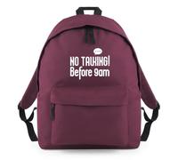 Shopagift No Talking Before 9am Silence Joke Backpack Rucksack 18 Litres Capacity - 42cm x 31cm x 21cm