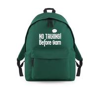 Shopagift No Talking Before 9am Silence Joke Backpack Rucksack 18 Litres Capacity - 42cm x 31cm x 21cm