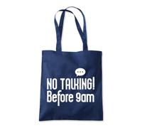 Shopagift No Talking Before 9am Silence Joke Tote Shopping Beach Bag 10 Litres Capacity - 42cm x 38cm