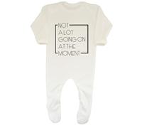 Shopagift Not a lot Going on at The Moment Baby Grow Romper Suit Boys Girls White