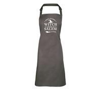 Shopagift Not Every Witch Lives in Salem Halloween Adults Apron for Cooking Chef DIY Kitchen - Grey
