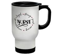 Shopagift Nurse Travel Mug Loyal Strong Smart Caring Compassionate Gift Stainless Steel 14oz Cup