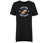 Shopagift Och Aye The Moo Cute Hightland Cow Scotland Women's Nightie Night Shirt Black