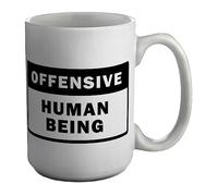 Shopagift Offensive Human Being Mug Funny Joke Sarcastic White 15oz Large Gift Ceramic Cup