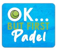 Shopagift Ok But First Padel Tennis Racket Sport Game Mouse Mat Pad 24cm x 19cm