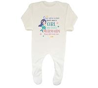 Shopagift Once Upon A Time There was A Girl Who Loved Mermaids and That Girl was Me Baby Grow Romper Suit White